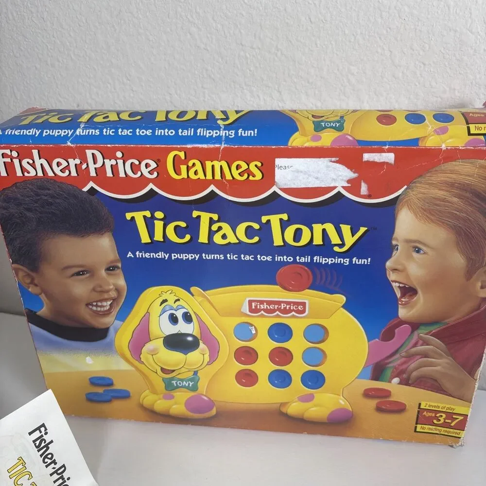 Vintage 1994 Tic Tac Tony Fisher Price Games Preschool Complete 12 Tokens